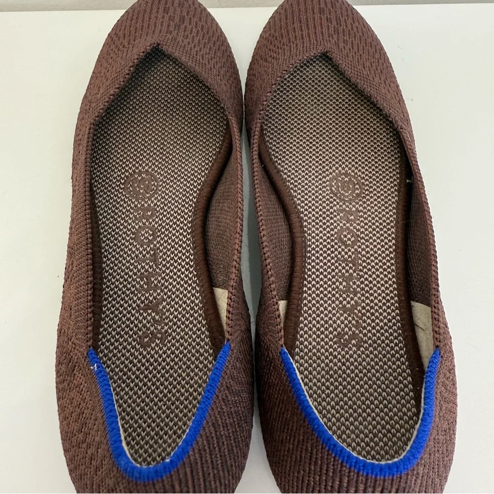 Rothy's the Flats Round Ballet Flat Shoes Retired Color Truffle Python Brown 5.5